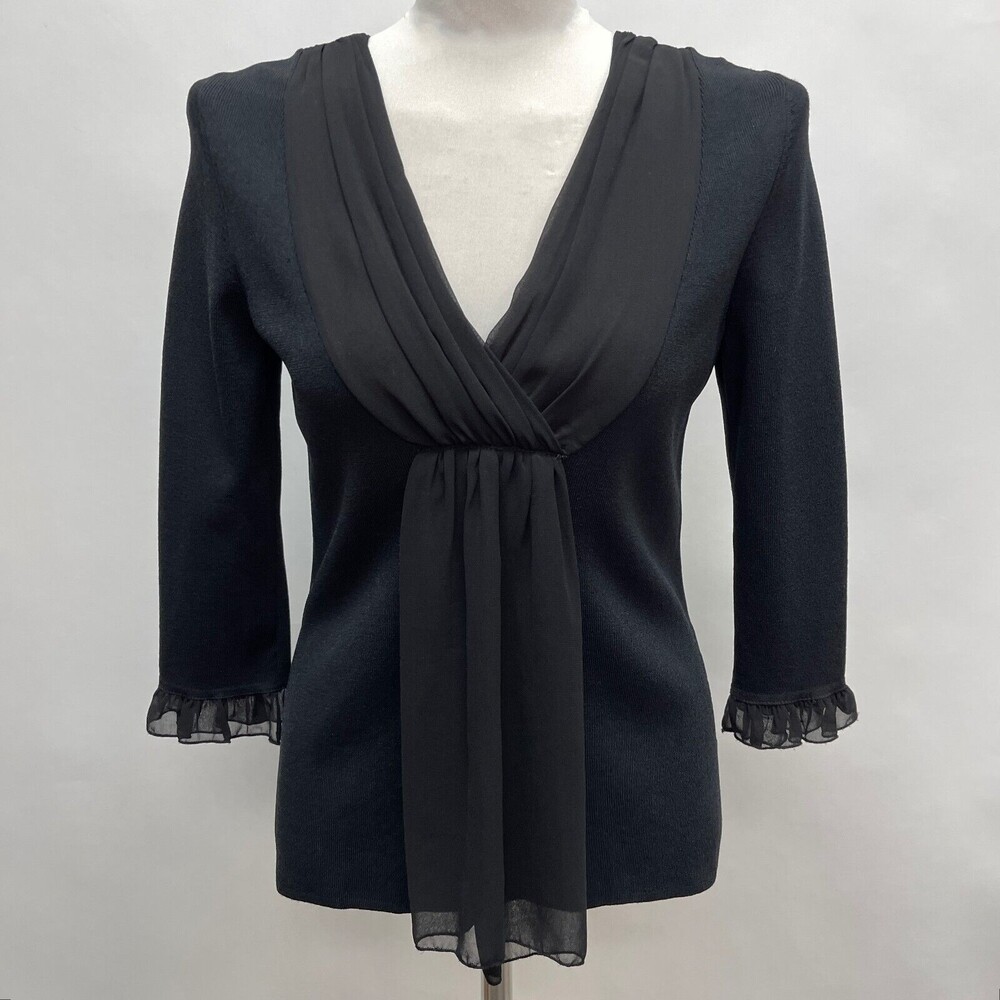 Cable & Gauge Women's Knit‎ Top Size Small Black